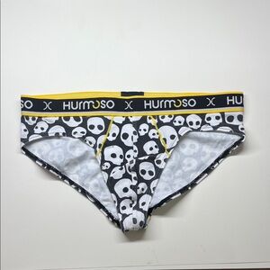 Skull Print Underwear - Black and Yellow